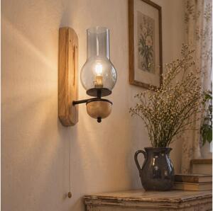 BRILAGI - LED стенна лампа COTTAGE 1xE14/40W/230V дъб/димно сиво