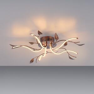 JUST LIGHT. GmbH LED таванна лампа „Aurelia“, ръждивокафява, метал, 2 700 K, с регулиране на, Затъмняване, Кафяв / ръждив, Дневна/трапезария, Метал, Флорентински
