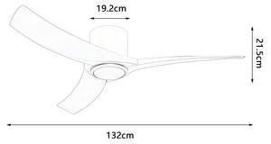 ZEVENTI - LED таванен вентилатор ORBITO LED/24W/230V Wi-Fi Tuya бял + с дистанционно управление