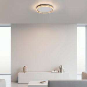 JUST LIGHT. GmbH LED таванна лампа „Madlen“, златист цвят, Ø 40 см, алуминий, 3000K, с, Затъмняване, Злато / месинг, Дневна/трапезария, Метал, Модерен