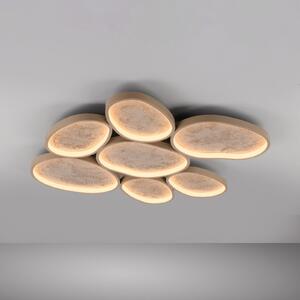 JUST LIGHT. GmbH LED таванна лампа Moonbraker 7, пясъчно-бежова, 3 000 K, с регулиране на, Затъмняване, Бежов, Дневна/трапезария, Алуминий, Модерен