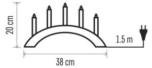 Коледен свещник 5xE10/15W/230V бял