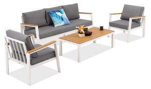 Zakintos Кафе 5 алуминиеви комплекта бял Garden Point