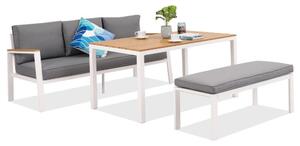 Zakintos Apetito Comfort 3 алуминиев комплект с пейка бял Garden Point