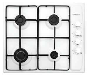 Плот за вграждане LUXELL LX-410BF AOA, 4 зони, Автоматично запалване, Система за безопасност, Пропан-бутан/природен газ, Бял