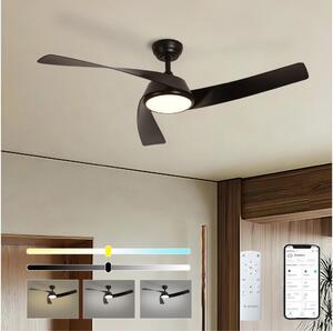 ZEVENTI - LED таванен вентилатор AERYS LED/24W/230V Wi-Fi Tuya черен + дистанционно управление