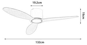 ZEVENTI - LED таванен вентилатор VENTORA LED/24W/230V Wi-Fi Tuya бял + дистанционно управление