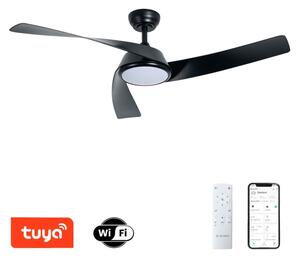 ZEVENTI - LED таванен вентилатор AERYS LED/24W/230V Wi-Fi Tuya черен + дистанционно управление
