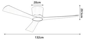 ZEVENTI - LED таванен вентилатор AUREX LED/24W/230V Wi-Fi Tuya черен + дистанционно управление