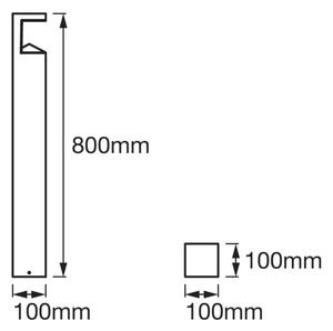 Ledvance - LED Екстериорна лампа PYRAMID 1xLED/9W/230V IP44 80 см