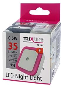 LED нощна лампа със сензор за здрач LED/0,5W/230V розова