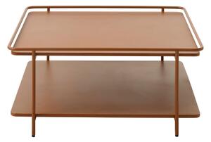 Теракотена метална масичка за кафе 75x75 cm Yuba – Unique Furniture