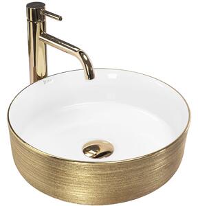 Умивалник за плот Rea Sami White Brush Gold