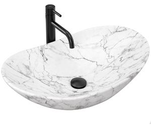 Умивалник за плот Rea Royal 60 Statuario Marble Matt