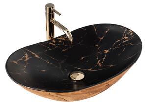 Умивалник за плот REA Royal In Black Marble Gold