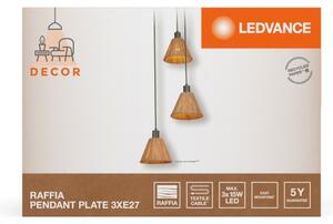 Ledvance - Пендел DECOR RAFFIA 3xE27/15W/230V влакна от рафия