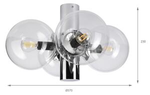 Плафон SFERIO 4xE14/5W/230V лъскав хром/прозрачен