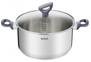 Тенджера Tefal G7124645 DAILY COOK, 24 см, 4.5 л, Thermo-Spot, Индукция, Без PFOA, Инокс