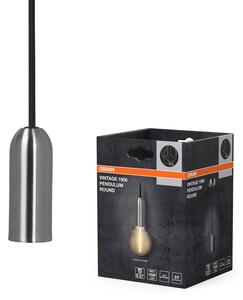 LED пендел Ledvance Vintage 1906 PenduLum Round Chrome, за таван, 240V, IP20, черен
