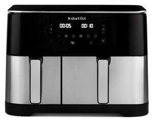 Двоен фритюрник с горещ въздух 8в1 Instant Pot Vortex DUAL SPLIT, 2600W, 11 л, 205°C, EvenCrisp, Синхронизирано готвене, Сензорно управление, Черен/инокс