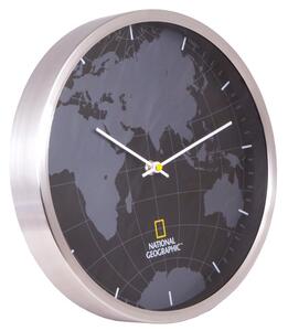 Часовник Bresser National Geographic 30 cm, аналогово указание, cтенен, черно/бял