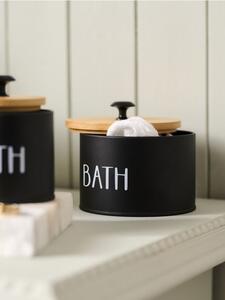 Sinsay - Кутия за съхранение с надпис „Bath“ - черeн