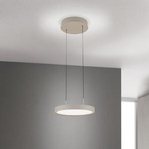 ORION LED висяща лампа Teide, каки, еднопламъчна, метал, 2700 K, Затъмняване, Бежов, Дневна/трапезария, Алуминий, Модерен