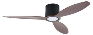 ZEVENTI - LED таванен вентилатор VENTORA LED/24W/230V Wi-Fi Tuya черен/орех + дистанционно управление
