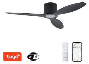 ZEVENTI - LED таванен вентилатор VENTORA LED/24W/230V Wi-Fi Tuya черен + с дистанционно управление