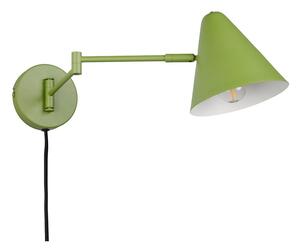 Зелена стенна лампа с огъваща се структура за контакт ø 15 cm Cosima – Trio