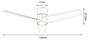 ZEVENTI - LED таванен вентилатор BARROSA LED/18W/230V Wi-Fi Tuya + дистанционно управление