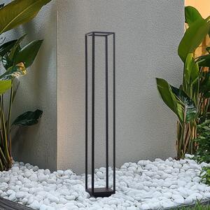 Lucande LED светлина за пътеки Thorvid, височина 120 cm, черна, Черен, Алуминий, Модерен