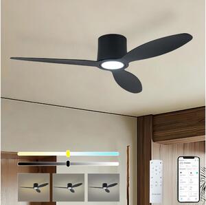 ZEVENTI - LED таванен вентилатор VENTORA LED/24W/230V Wi-Fi Tuya черен + с дистанционно управление