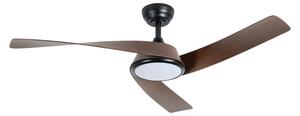 ZEVENTI - LED таванен вентилатор AERYS LED/24W/230V Wi-Fi Tuya черен/орех + дистанционно управление