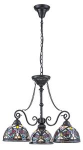 Quoizel QZ-LARISSA-3P-CH - Полилей на верига Tiffany LARISSA 3xE27/60W/230V