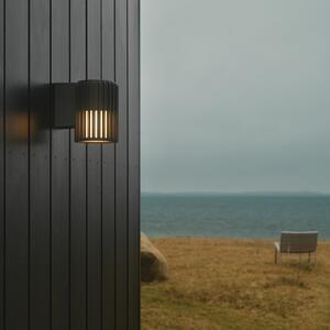 Nordlux Външна стенна лампа Aludra Seaside, алуминий, антрацит, Затъмняване, Черен, Алуминий