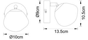 Globo 56149S-1 - Стенно осветително тяло VELORA 1xG9/5W/230V