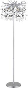 Globo 64138SS - Подова лампа QUEENA 5xE14/40W/230V сребриста