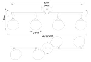 Globo 56149S-4 - Точково осветително тяло VELORA 4xG9/5W/230V