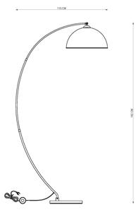 Globo 58486 - Подова лампа GOTTFRIED 1xE27/60W/230V