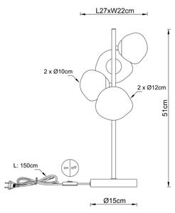 Globo 56149-4T - Настолна лампа VELORA 4xG9/5W/230V