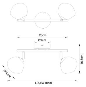 Globo 56149S-2 - Точково осветително тяло VELORA 2xG9/5W/230V