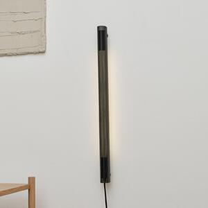 GEJST стенна лампа Radent щепсел, черна, височина 70 cm, G13 LED, Черен, Дневна/трапезария, Метал