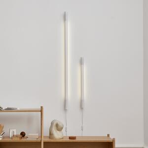 GEJST стенна лампа Radent щепсел, бяла, височина 70 cm, G13 LED, Бял, Дневна/трапезария, Метал