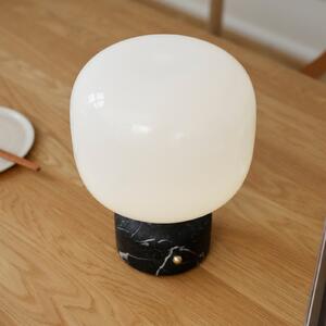 GEJST LED акумулаторна настолна лампа Meemo, мрамор черно, стъкло, USB, Затъмняване, Черен, Дневна/трапезария, Стъкло