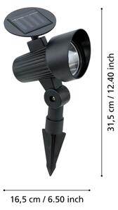 Eglo 48504 - Комплект от 3 соларни LED осветителни тела GIONATA LED/200 mAh IP44 черни