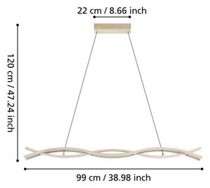 Eglo 901106 - LED полилей на кабел LASANA LED/35W/230V златист