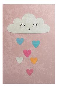 Розов детски килим подходящ за пране 100x160 cm Clouds – Mila Home