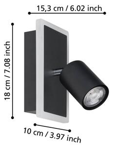 Eglo 901634 - LED стенно насочващо осветително тяло RIMBOCCHI LED/7W/230V черно