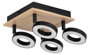 Eglo 901205 - LED точково осветително тяло RIELVES 4xLED/4,2W/230V черно/кафяво